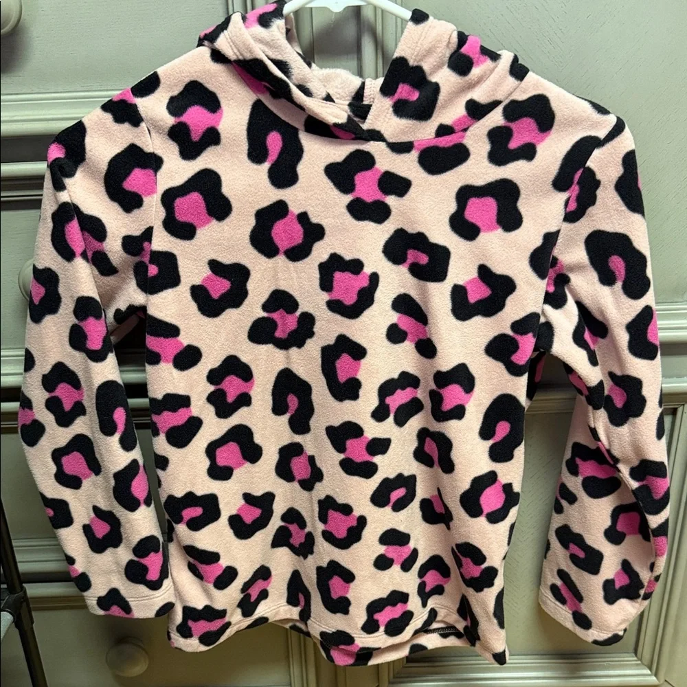 The Children's Place Pink and Black Leopard Hoodie